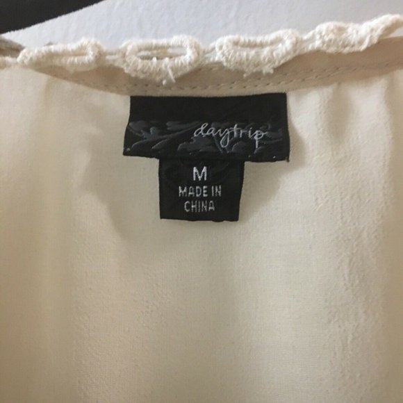 Daytrip Sheer Long Sleeve Button Down Blouse - Picture 3 of 3